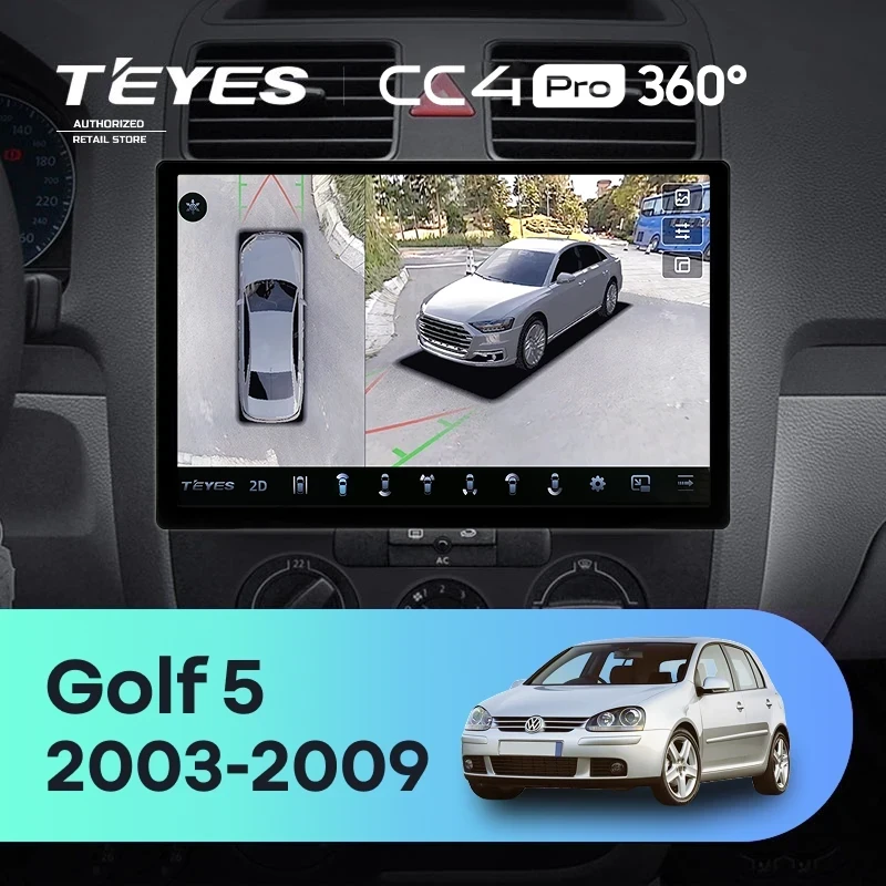 Штатная магнитола Teyes CC4 Pro 360 12/256 Volkswagen Jetta 5 (2005-2010) F2 (11")