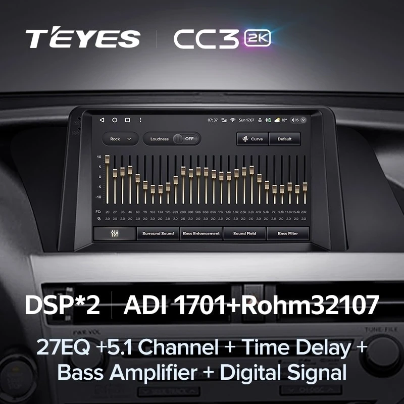 Штатная магнитола Teyes CC3 2K 4/64 Lexus RX270 RX350 RX450h AL10 3 (2008-2015) Тип-A