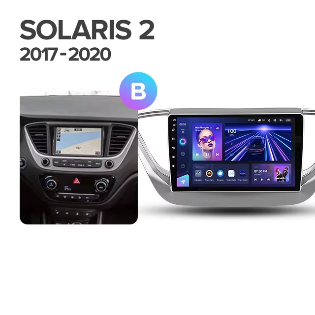 Штатная магнитола Teyes CC3 4/64 Hyundai Solaris 2 (2017-2020) F1 Тип-A