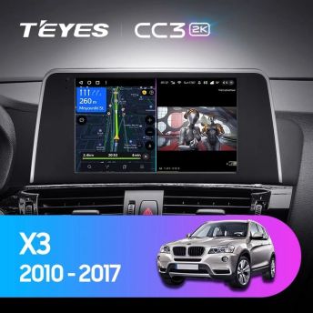Штатная магнитола Teyes CC3 2K 360 6/128 BMW X3 F25 CIC (2010-2014)