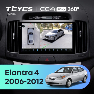 Штатная магнитола Teyes CC4 Pro 360 8/128 Hyundai Elantra 4 HD (2006-2012)