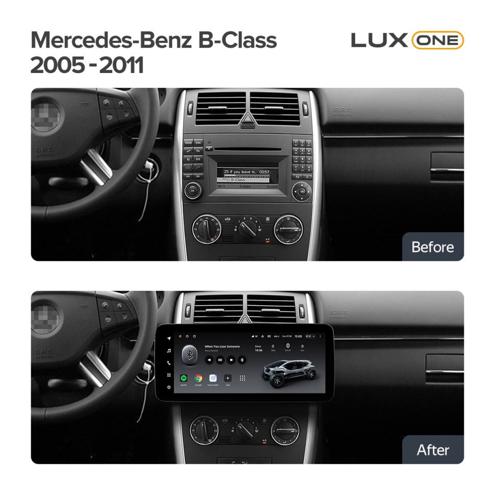 Переходная рамка Mercedes-Benz B-Class T245 W245 (2005-2011) (12,3")