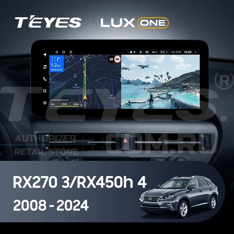 Штатная магнитола Teyes LUX ONE 4/64 Lexus RX450h 4 AL20 (2015-2024) Тип-B