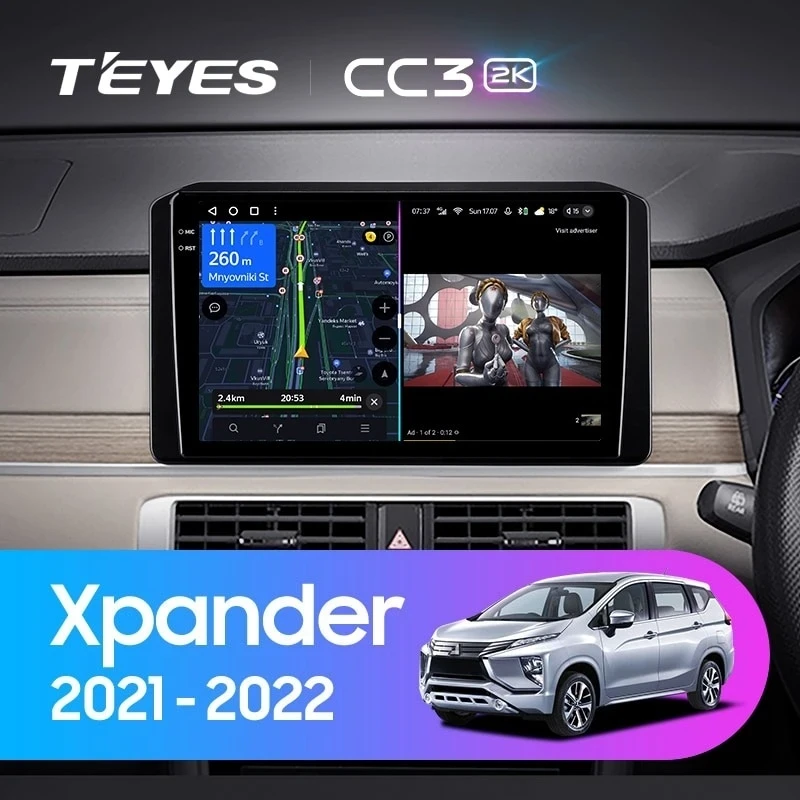 Штатная магнитола Teyes CC3 2K 4/64 Mitsubishi Xpander (2021-2022) Правый руль
