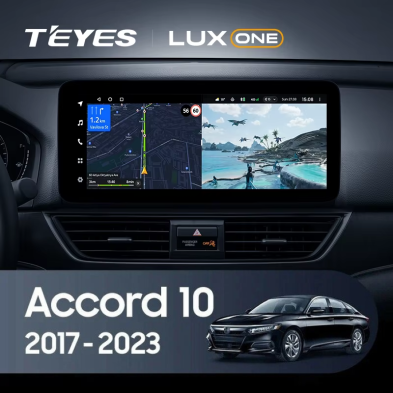 Штатная магнитола Teyes LUX ONE 4/32 Honda Accord 10 CV (2017-2023) Тип-A