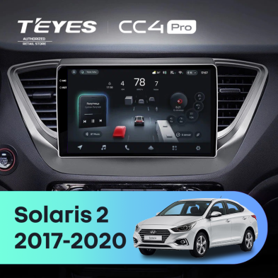 Штатная магнитола Teyes CC4 Pro 8/128 Hyundai Solaris 2 (2017-2020) F1 Тип-B