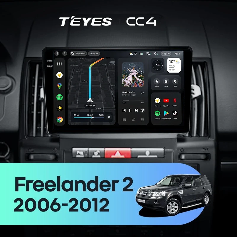 Штатная магнитола Teyes CC4 8/128 Land Rover Freelander 2 (2006-2012)