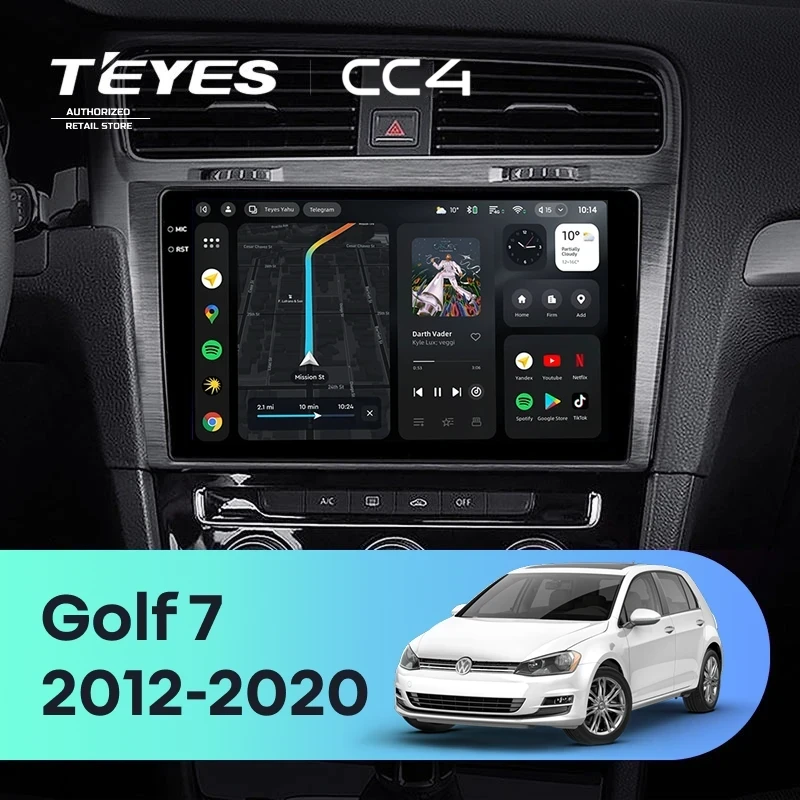 Штатная магнитола Teyes CC4 6/64 Volkswagen Golf 7 MK7 (2012-2020) F1