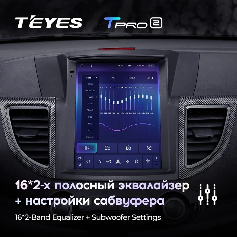 Штатная магнитола Tesla style Teyes TPRO 2 3/32 Honda CR-V 4 RM RE (2011-2015) Тип-C