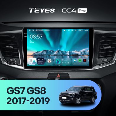 Штатная магнитола Teyes CC4 Pro 12/256 GAC GS7 GS8 (2017-2019)