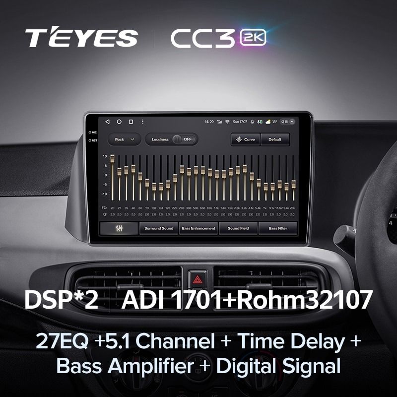 Штатная магнитола Teyes CC3 2K 4/64 Hyundai i10 3 (2019-2023) Правый руль