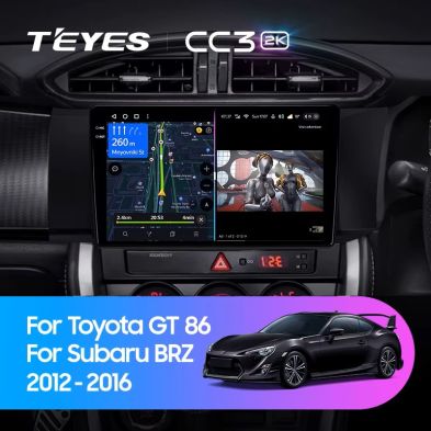 Штатная магнитола Teyes CC3 2K 4/32 Toyota GT 86 (2012-2016) Правый руль