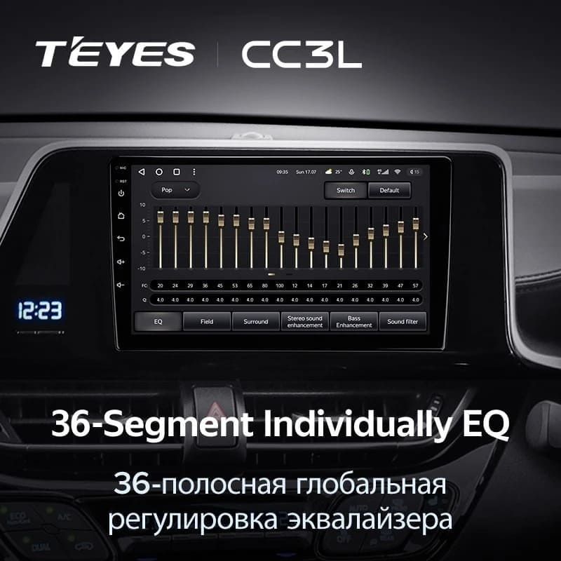 Штатная магнитола Teyes CC3L 4/64 Toyota C-HR (2016-2020) F2 Правый руль