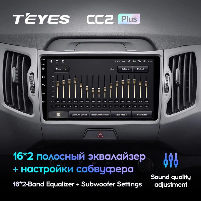 Штатная магнитола Teyes CC2 Plus 4/32 Kia Sportage 3 SL (2010-2016) Тип-A