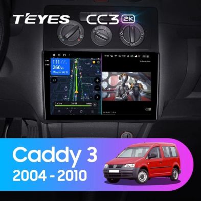 Штатная магнитола Teyes CC3 2K 6/128 Volkswagen Caddy 2K (2004-2010) (10 inch Universal)