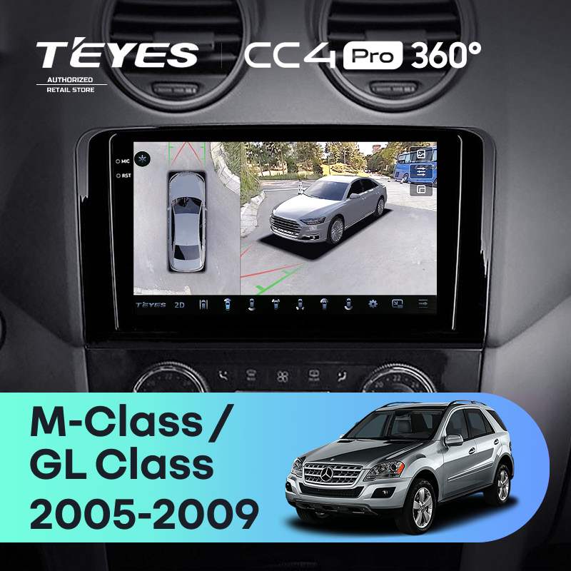 Штатная магнитола Teyes CC4 Pro 360 12/256 Mercedes-Benz GL-Class (2005-2009) F1