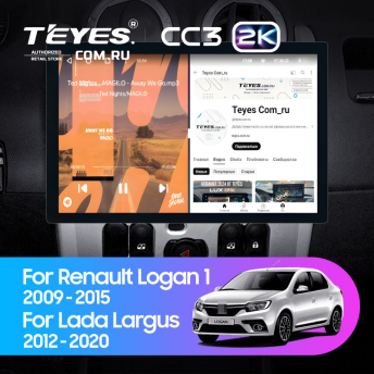 Штатная магнитола Teyes CC3 2K 4/64 Renault Logan 1 (2010-2015) (13")