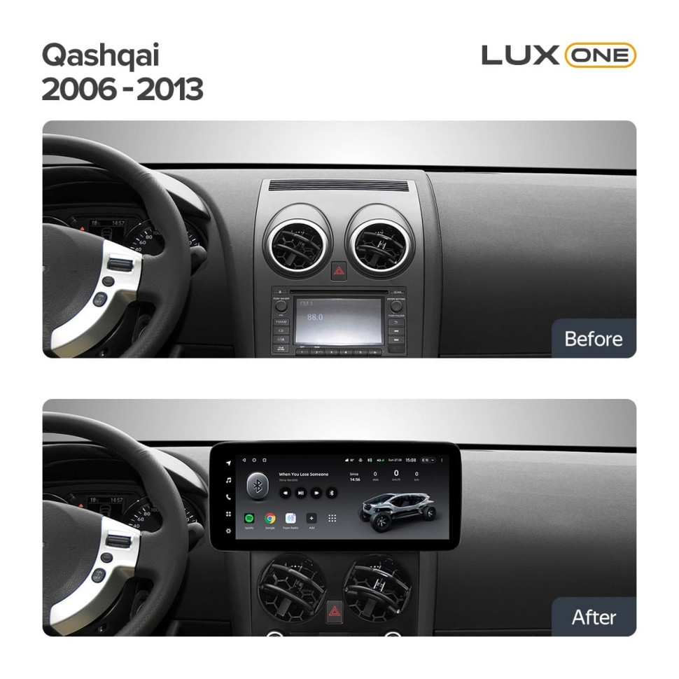 Переходная рамка Nissan Qashqai 1 J10 (2006-2013) (12,3")