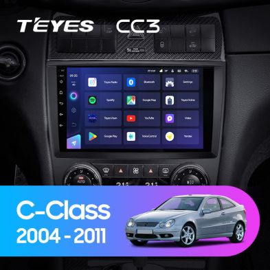 Штатная магнитола Teyes CC3 4/32 Mercedes-Benz C-Class W203 CL203 C209 A209 (2004-2011)