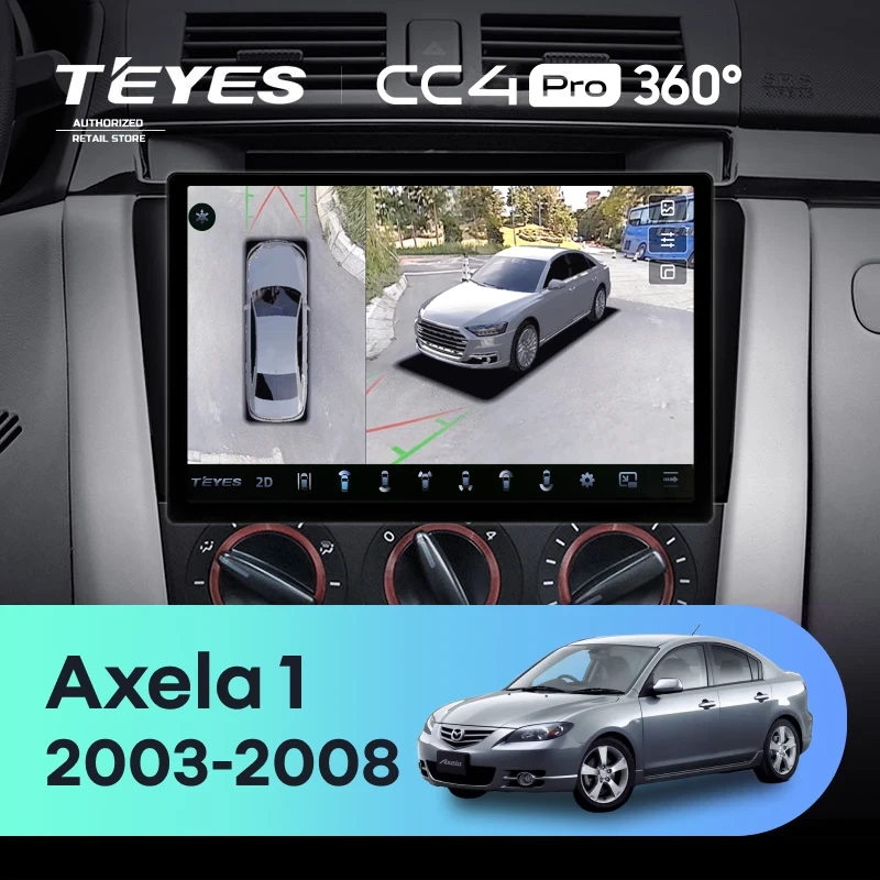Штатная магнитола Teyes CC4 Pro 360 8/128 Mazda Axela 1 (2003-2008) (11")