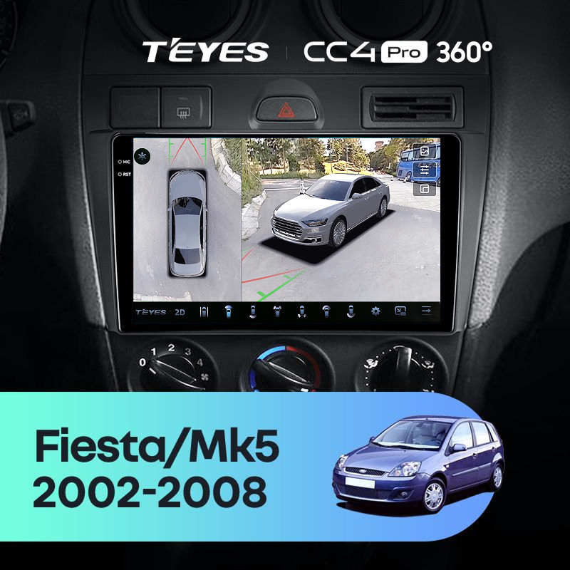 Штатная магнитола Teyes CC4 Pro 360 8/128 Ford Fiesta Mk5 (2002-2008)