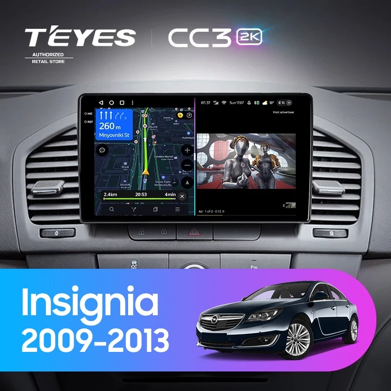 Штатная магнитола Teyes CC3 2K 4/64 Opel Insignia (2009-2013)