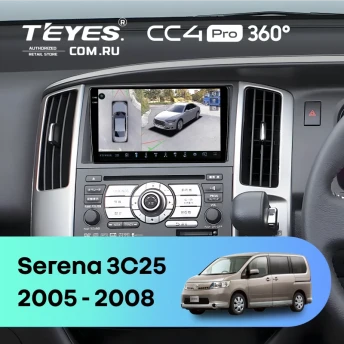 Штатная магнитола Teyes CC4 Pro 360 12/256 Nissan Serena 3 C25 (2005-2008)