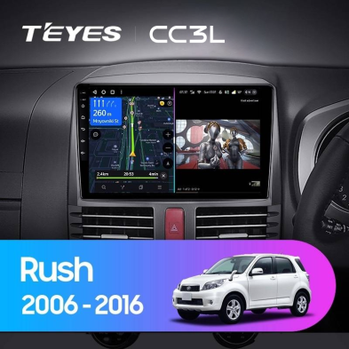 Штатная магнитола Teyes CC3L 4/32 Toyota Rush J200 (2006-2016) Правый руль