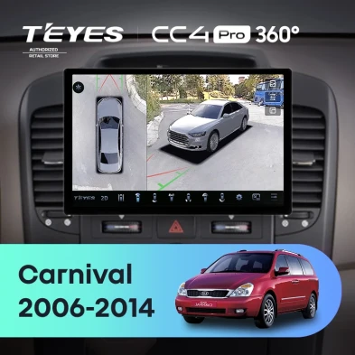 Штатная магнитола Teyes CC4 Pro 360 8/128 Kia Carnival VQ (2006-2014) (11")