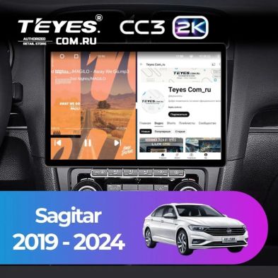 Штатная магнитола Teyes CC3 2K 360 6/128 Volkswagen Sagitar (2019-2024) (13&quot;)