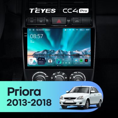 Штатная магнитола Teyes CC4 Pro 12/256 LADA Priora (2013-2018) F4