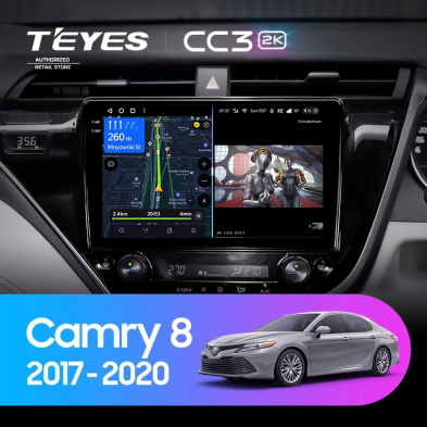Штатная магнитола Teyes CC3 2K 4/64 Toyota Camry 8 XV 70 (2017-2020) Правый руль