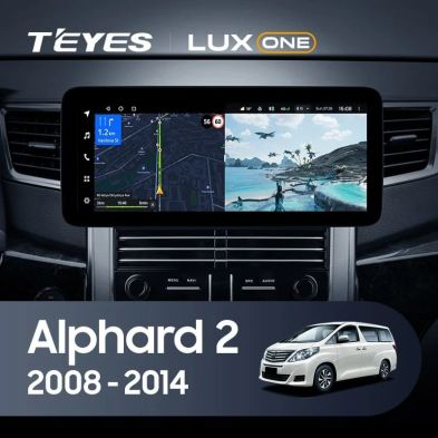 Штатная магнитола Teyes LUX ONE 4/32 Toyota Alphard 2 H20 (2008-2014) Тип-A