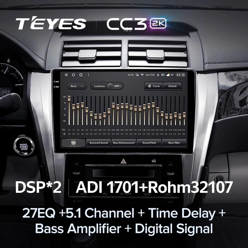 Штатная магнитола Teyes CC3 2K 4/32 Toyota Camry 7 XV 50 55 (2014-2017) F4