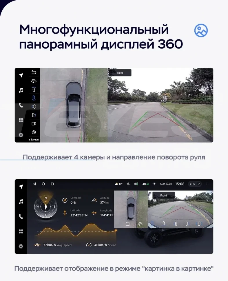 Штатная магнитола Teyes LUX ONE 360 6/128 Toyota Land Cruiser 200 (2007-2015) Тип-A