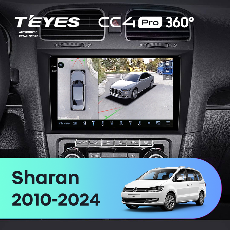 Штатная магнитола Teyes CC4 Pro 360 8/128 Volkswagen Sharan (2010-2024)