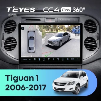 Штатная магнитола Teyes CC4 Pro 360 8/128 Volkswagen Tiguan 1 NF (2006-2017) F2 (11")