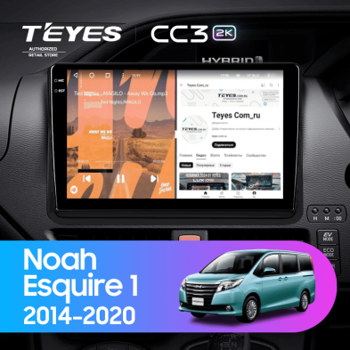 Штатная магнитола Teyes CC3 2K 6/128 Toyota Esquire 1 (2014-2020) F2 Правый руль
