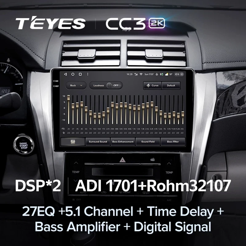 Штатная магнитола Teyes CC3 2K 6/128 Toyota Camry 7 XV 50 55 (2014-2017) F4