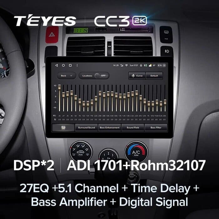 Штатная магнитола Teyes CC3 2K 4/64 Hyundai Tucson 1 (2004-2009) F1 (13")