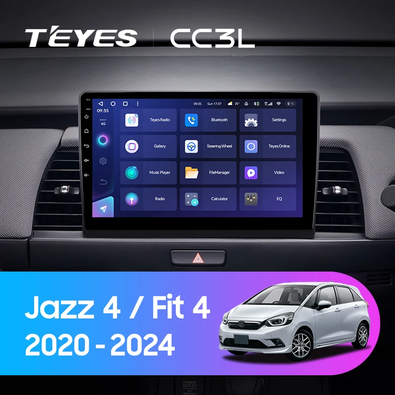 Штатная магнитола Teyes CC3L 4/64 Honda Jazz 4 (2020-2024) Тип-A Правый руль