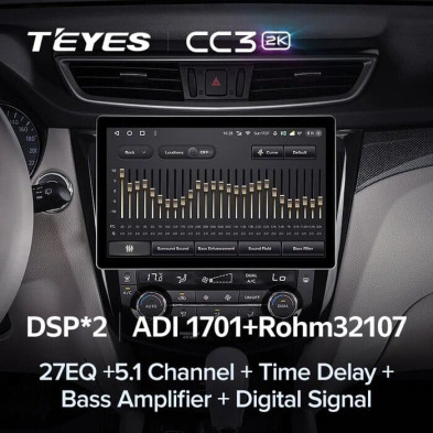 Штатная магнитола Teyes CC3 2K 4/32 Nissan X-Trail 3 T32 (2013-2021) F2 Тип-AВ (13")