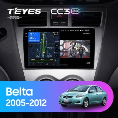 Штатная магнитола Teyes CC3 2K 4/64 Toyota Belta (2005-2012)