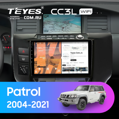 Штатная магнитола Teyes CC3L WiFi 2/32 Nissan Patrol V 5 Y61 (2004-2021) F3 (черный)