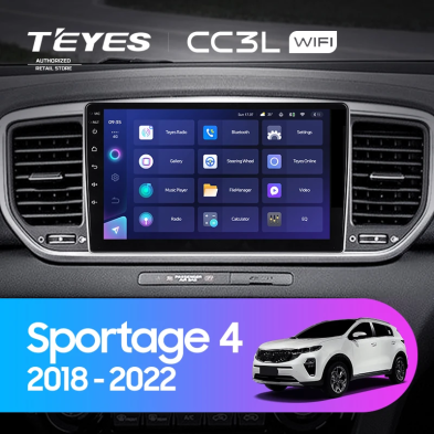 Штатная магнитола Teyes CC3L WiFi 2/32 Kia Sportage 4 QL (2018-2022) Тип-B