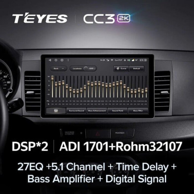 Штатная магнитола Teyes CC3 2K 4/32 Mitsubishi Lancer 10 CY (2007-2012) Тип-A (13")