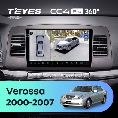Штатная магнитола Teyes CC4 Pro 360 12/256 Toyota Verossa (2000-2007) F2