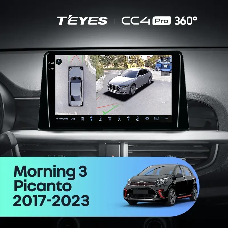 Штатная магнитола Teyes CC4 Pro 360 12/256 Kia Morning 3 (2017-2023) Тип-B