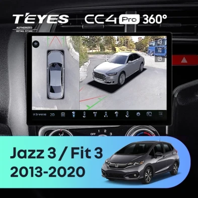 Штатная магнитола Teyes CC4 Pro 12/256 Honda Jazz 3 (2015-2020) Тип-A Правый руль (13")