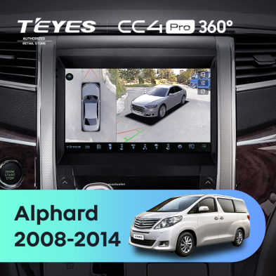Штатная магнитола Teyes CC4 Pro 360 8/128 Toyota Alphard H20 (2008-2014)